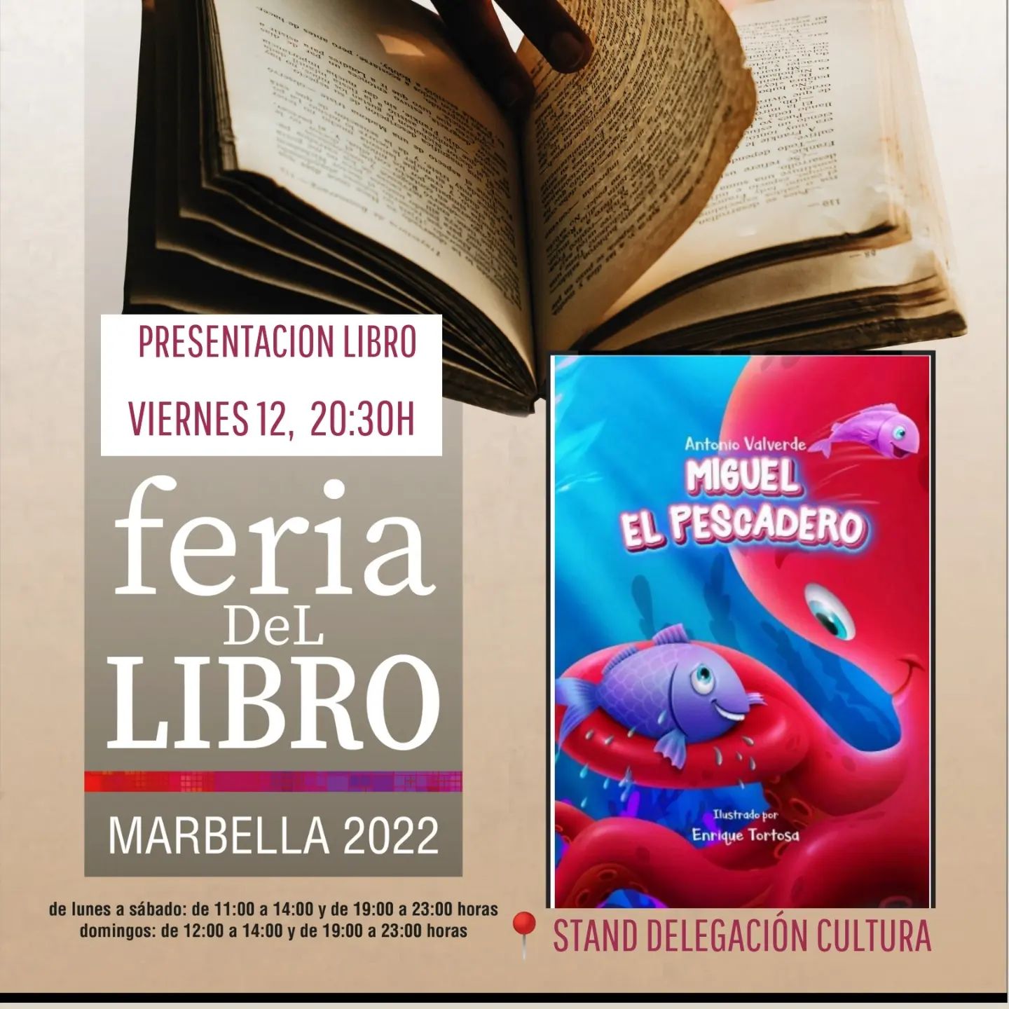 La Feria del Libro de Marbella encara la última semana con presentaciones de libros y talleres infantiles